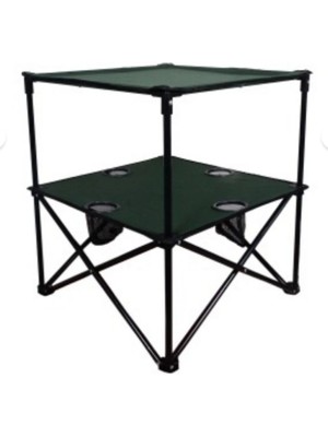 Aless Katlanır Bardaklı Çift Katlı Rejisör Kamp Masası