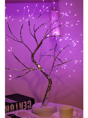 Braventa Collection LED Gece Lambası Bonsai Tasarımlı Mini Ağaç Süslü LED Işıklı 2 Fonksiyonlu, Bükülebilir Kolay Dallar