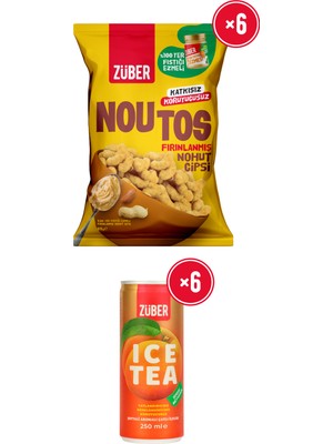 Züber Süper Ikili Parti Paketi (%100 Yer Fıstığı Ezmeli Noutos + Ice Tea Şeftali)