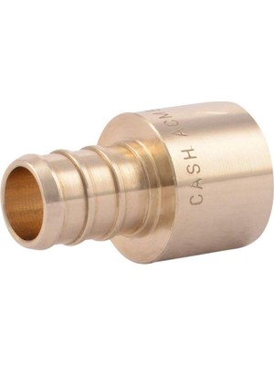 1/2 x 1/2 Inç Sıkma Dişi Ter Adaptörü, 10'lu Paket, Pirinç Tesisat Armatürü, Pex Boru, Pe-Rt, UC600LFA10