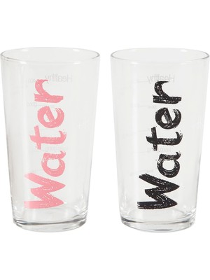 Braventa Collection Concept Water Bardak 570 ml 2'li Set Siyah & Pembe
