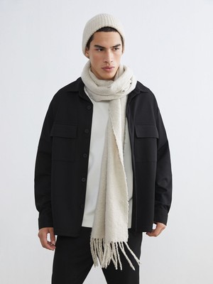 Lcw Siyah Rahat Kalıp Uzun Kollu Erkek Gömlek Ceket