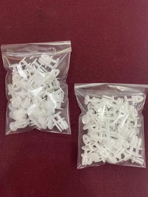 Braventa Collection Beyazıt 50'şer Adet 2 Paket Kolay Geçmeli Korniş Düğmesi Beyaz BYZT243