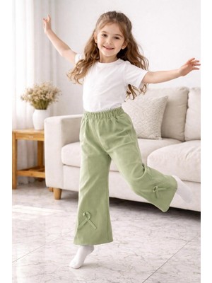 Noveram Kids Esnek Ribana Kumaş Fiyonk Detaylı Kız Çocuk Pijama