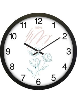 Braventa Collection 30 cm Gerçek Cam Sessiz Mekanizma Duvar Saati