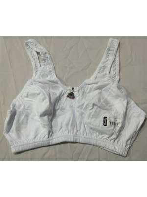 Tutku Kadın Pamuklu Penye Yarım Atlet Anne Battal Beyaz Renk Sütyen 120 Numara-Beyaz-80