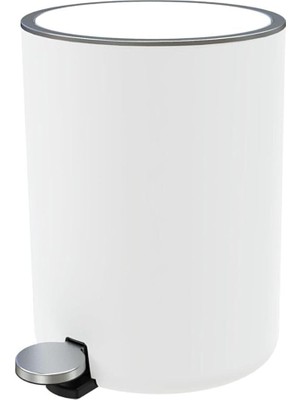 Braventa Collection Lenox 5 Lt Pedallı Çöp Kovası Beyaz