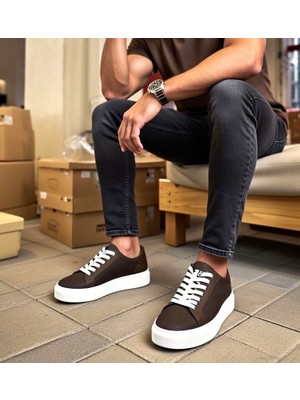 Crybrands Gerçek Deri Loccomotive Model H1YPMNÇ Erkek Deri Sneaker