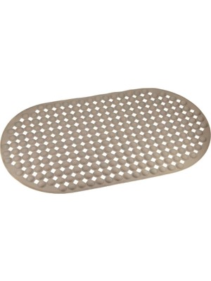Braventa Collection Premium Serisi Banyo - Küvet Içi Kaydırmaz Vantuzlu Yuvarlak Desenli Oval Paspas 66,5 x 36,5 Cm, Tab