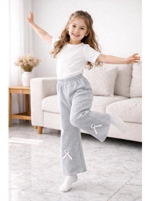 Noveram Kids Esnek Ribana Kumaş Fiyonk Detaylı Kız Çocuk Pijama