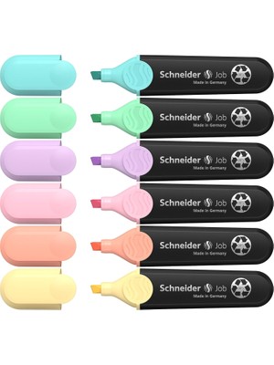 Braventa Collection Job 150 Fosforlu Kalem (Turkuaz, Nane, Leylak, Pembe, Şeftali, Vanilya) 6'lı