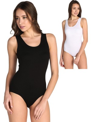 Tutku Kadın Siyah 6'lı Paket Geniş Askılı Likralı Çıtçıtlı Body Atlet 0149ARMADASHOP6-KARIŞIK-XL