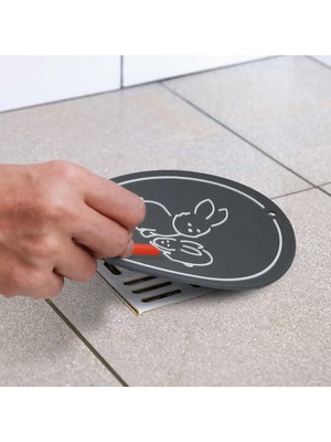 Braventa Collection Sevimli Tavşan Desenli Silikon Gider Kapağı, Banyo ve Mutfak Için Kötü Koku Önleyici Silikon Mutfak