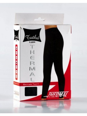 Tutku Kadın Termal Tayt Siyah 2XL Kumaş Özellikleri ile Rahat Kullanım