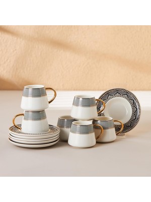 Braventa Collection Karaca Globe 6 Kişilik Kahve Fincanı, 90 Ml, Small