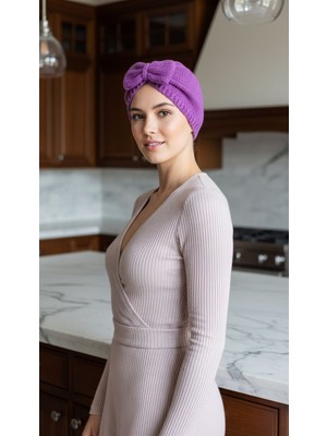 Gönülden Tasarım El Örgüsü Fiyonklu Kadın Bere