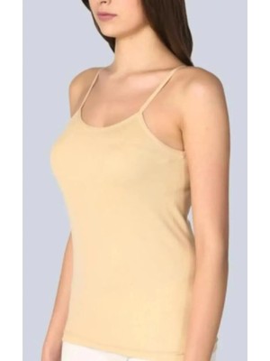 Tutku Kadın Pamuklu Ribana İp Askılı Atlet 3lü Paket Çok Renkli Standart Beden Esnek Kumaş