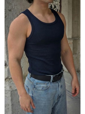 Liber Erkek Fitilli Atlet - Pamuklu Esnek Sporcu Kesim (Laciver)