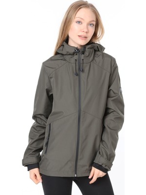 Ghassy Co. Kadın Yağmurluk Rüzgarlık Omuz Detaylı Mevsimlik Spor Ceket