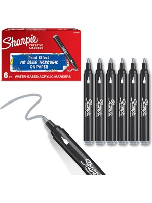 Braventa Collection Sharpıe , Yuvarlak Uç, Açık Gri