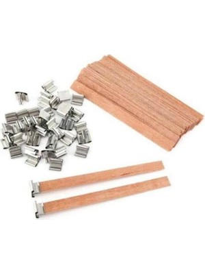 Braventa Collection Ahşap Mum Fitil 15 Cm*1,5 cm 15 Adet