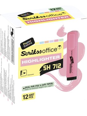 Braventa Collection SH712 Fosforlu Kalem 12'lik Ambalaj Turuncu