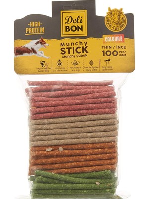 Braventa Collection Deriden Munchy Çubuk Karışık Renk, THINX100PCS, Çok Renkli
