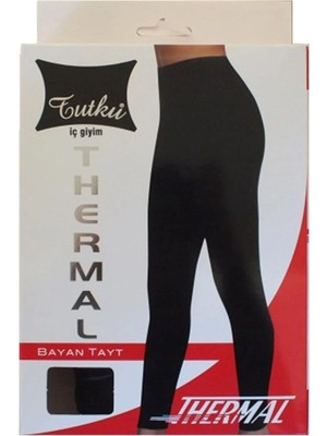 Tutku Kadın Siyah Thermal Tayt-Siyah-2xl