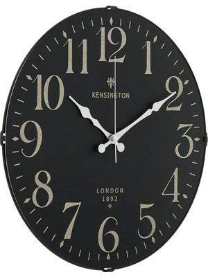 Braventa Collection 36 cm Gerçek Bombe Cam Akar Saniye Sessiz Mekanizma Dekoratif Duvar Saati