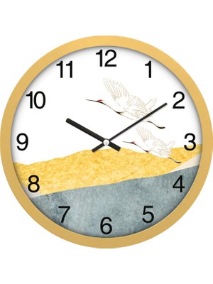 Braventa Collection 30 cm Gerçek Cam Sessiz Mekanizma Duvar Saati