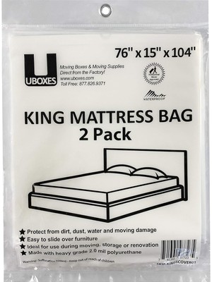 Braventa Collection Uboxes King Yatak Poli Kılıfları, 76 x 15 x 104 Inç, 2'li Paket