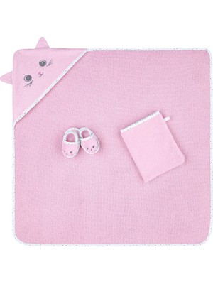 Braventa Collection Miespiga Bebek Havlu Kundak Seti Kitty