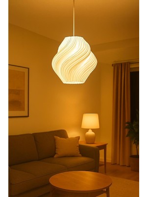 Braventa Collection Modern Spiral Tasarım Avize – Dekoratif Tavan Lambası, Şık ve Dayanıklı Aydınlatma, Salon , Mutfak,