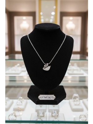 Anka Mücevherat 925 Ayar Gümüş Kuğu Kadın Kolye