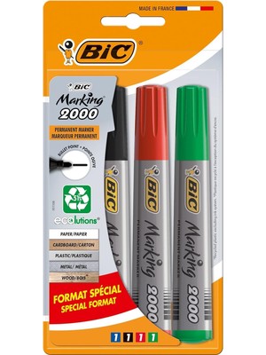 Braventa Collection Intensity Marker 2000 Yuvarlak Uçlu Permanent 4'lü Blister, 4 Farklı Renk, 1.7 mm Uç