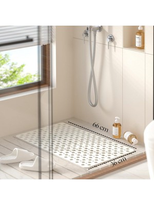 Braventa Collection Sogex Banyo Paspası Taban Kaydırmaz Banyo Paspası (60 * 40) (Gri) (Gri)