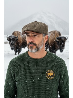 Kaşmir Yün Koleksiyonu Relax Kalıp 8 parça İskoç Kasket