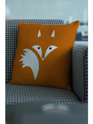 Braventa Collection Tilki Tasarımlı Dekoratif Yastık - Kırlent