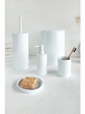 Braventa Collection Flores 5li Banyo Seti-Beyaz