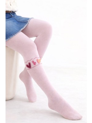 Gigi Giyim Kalp Desenli Kız Çocuk Külotlu Çorap