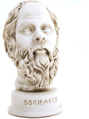 Socrates Büst Heykel - Filozof Büst Dekoratif Dekorasyon Ürünü