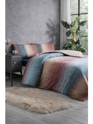 Özdilek Wovenline Çift Kişilik Soft Life Saten Nevresim Takımı - Petrol