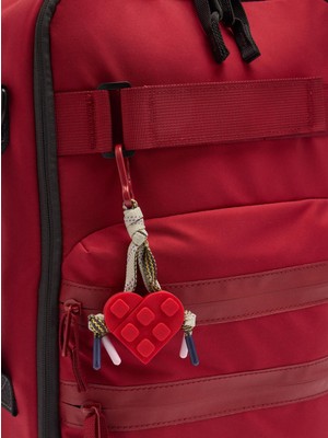 Parfois Kalp Charm'lı Teknik Kumaş Kabin Boy Sırt Çantası