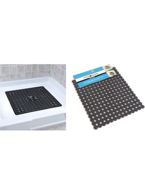 Homi Banyo Duşakabin Içi Kaydırmaz Gri Damlalı 27X31X0,8CM