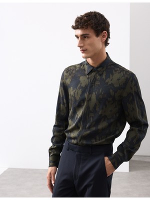 Marks & Spencer Regular Fit Çiçek Desenli Gömlek