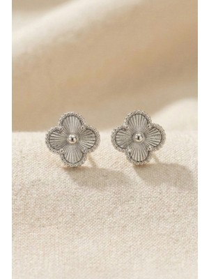 Aurrari Gümüş Kaplama Çelik Cleef Küpe