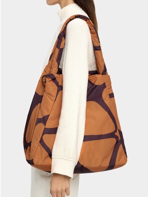 Parfois Charmlı Desenli Teknik Kumaş Shopper Çanta