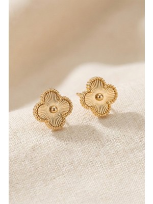 Aurrari Altın Kaplama Çelik Cleef Küpe