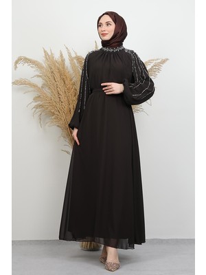 Giza Store Semra Tesettür Elbise Acı Kahve
