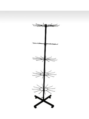 Md Vitrin Dekorasyon 5 Katlı Boyalı Ayaklı Stant, Bijuteri Stant, Tespihlik, Anahtar Askisi, Kravatlık, Aksesuar Standı